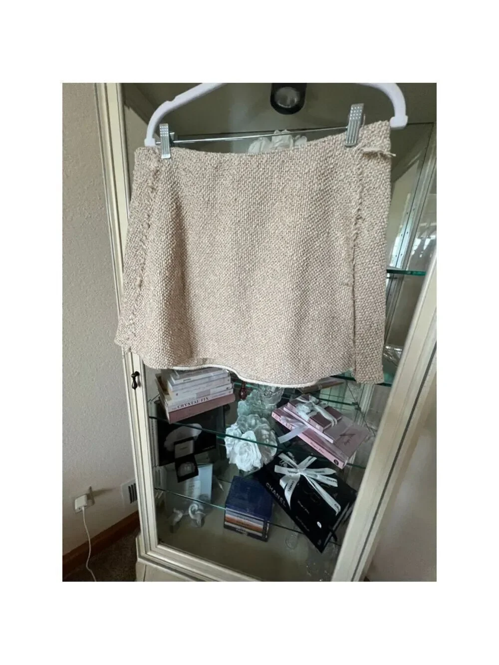 NWOT Rag & Bone Beige Tweed Mini Skirt Size 10